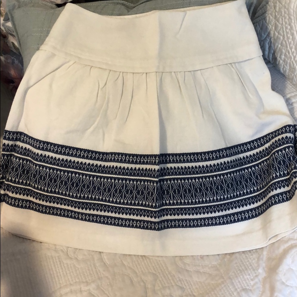 Madewell white and blue skirt. New with Tags!